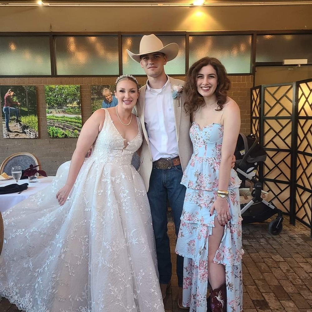 Altar'd State Floral Maxi Dress - White and Blue